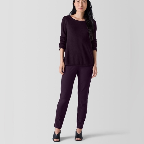 Eileen Fisher Washable Stretch Crepe High Waisted Pant in Violette minimalist - Picture 11 of 11